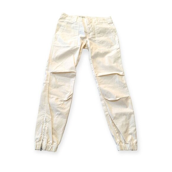 Nili Lotan Cropped Military Pants, Eggshell, Size 0, Ankle Zip, NWT - Picture 6 of 16